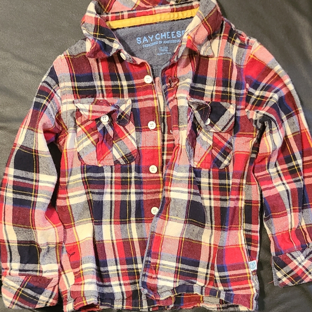 Liberty Red and Blue Plaid Button Down Shirt - Picture 4 of 5